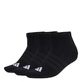 Meia Cano Baixo com Amortecimento adidas Essentials Unissex - 3 Pares PRETO