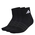 Meia Soquete adidas Cushioned Sportswear Unissex - 3 Pares PRETO