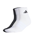 Meia Soquete adidas Cushioned Sportswear Unissex - 3 Pares CINZA/PRETO