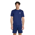 Camiseta adidas Workout Essentials Base Três Listras Masculina AZUL CLA/BRANCO