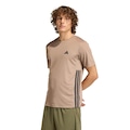 Camiseta adidas Workout Essentials Base Três Listras Masculina MARROM/PRETO