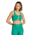 Top Suporte Médio adidas Techfit Workout Color Block Feminino VERDE/AMARELO