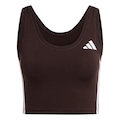 Camiseta Regata cropped com Três Listras adidas Train Essentials Feminina MARROM