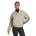 Opção de cor VERDE de Jaqueta adidas Bomber Insulated Essentials CLIMAWARM Três Listras Feminina