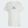 Camiseta adidas Codes Doodle Surf Feminina OFF WHITE