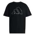 Camiseta adidas M/C Power Essentials Over Logo Feminina PRETO/BRANCO