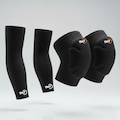 Kit Volei Joelheira Manguito Longo TM7 PRETO