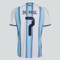 Camisa Argentina Home 26/27 7 R. De Paul Adidas Masculina BRANCO