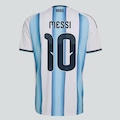 Camisa Argentina I 26/27 10 Messi adidas Masculina BRANCO