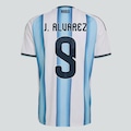 Camisa Argentina I 26/27 9 J. Alvarez adidas Masculina BRANCO