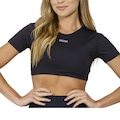 Blusa Cropped 01676 Run More Feminina PRETO