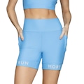 Bermuda Blocking Baixa Pace 11288 Run More Feminina AZUL