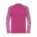 Camiseta Puma Manga Longa Estampada Proteção Solar UV50+ Infantil ROSA