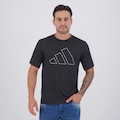 Camiseta adidas WE FR BL Masculina PRETO