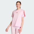 Camiseta adidas 3 Stripes Logo Feminina ROSA