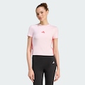 Camiseta Cropped adidas 3 Stripes Feminina ROSA