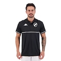Camisa Polo Kappa Vasco Monochromatic Masculina PRETO