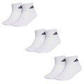 Kit 3 Pares de Meias adidas Sportswear Ankle Unissex BRANCO