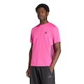 Camiseta Workout Essentials Base 3 Listras adidas Masculina ROSA