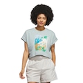 Camiseta Estampada Summer Romance adidas Feminina VERDE CLARO