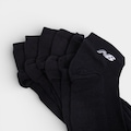 Kit Meia Cano Curto New Balance Logo C/ 3 Pares - Unissex PRETO