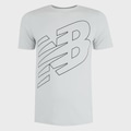 Camiseta New Balance Logo Performance Masculina CINZA CLA/BRANCO