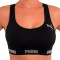 Top Puma Sem Costura - Feminino PRETO