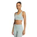 Top Suporte Médio All Me Luxe adidas Feminino VERDE CLARO