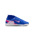 Chuteira de Society Infantil Nike Jr Mercurial Superfly 10 Club AZUL ESC/BRANCO