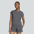 Camiseta Feminina adidas Manga Curta Logo Linear CINZA
