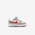 Tênis Infantil Nike Court Borough Low Recraft BRANCO/LARANJA