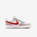 Tênis Infantil Nike Court Borough Low Recraft BRANCO/LARANJA