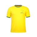Camisa Brasil Uniforme 1 Torcedor Estrela Amarelo Olden Sports - Masculino AMARELO
