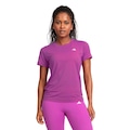 Camiseta Feminina adidas Own The Run 3 Listras ROXO/BRANCO