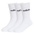 Meia Cano Médio adidas Linear Infantil - 3 Pares BRANCO