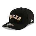 Boné New Era  9Seventy Strtch Snap Milwaukee Bucks NBA Masculino PRETO