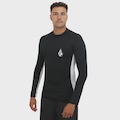 Camiseta de Lycra Volcom Lido Solid Black - Masculina PRETO