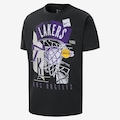 Camiseta Los Angeles Lakers NBA Nike Masculina PRETO/ROXO