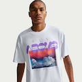 Camiseta Nike Sportswear Fly Above Masculina BRANCO/ROXO