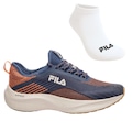 Kit Tênis Fila Go Trainer 2 E Meia - Masculino AZUL ESC/LARANJA