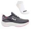 Kit Tênis Fila Go Trainer 2 E Meia - Feminino CINZA/ROSA