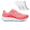 Tênis Feminino New Balance 680 V8 + 3 Pares de Meias ROSA
