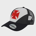 Boné Supercap Vasco Trucker Masculino PRETO/BRANCO