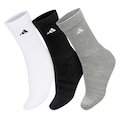 Kit Meias adidas Cano Alto Cushioned Crew - Pack com 3 Pares - Adulto CINZA/BRANCO