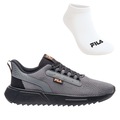 Kit Tênis Fila Freestyle Ii + Meia - Masculino CINZA/PRETO