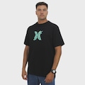 Camiseta Extra Grande Hurley Icon Garden Masculina PRETO