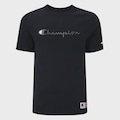 Camiseta Champion MC Heritage Script 30 Masculina PRETO