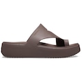 Sandália Crocs Getaway Platform Toe Loop Sandal Truffle - Feminin MARROM