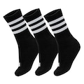 Kit Meias sdidas Cano Alto Cushioned - Pack com 3 Pares - Adulto PRETO