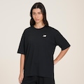 Camiseta Oversized Small Logo Feminina PRETO/PRETO